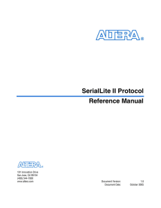 SerialLite II Protocol Reference Manual