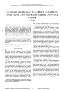 Design and Simulation of CCM Boost Converter for Power Factor