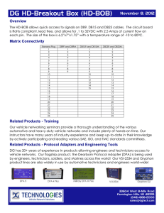 DG HD-Breakout Box (HD-BOB) November 8, 2012