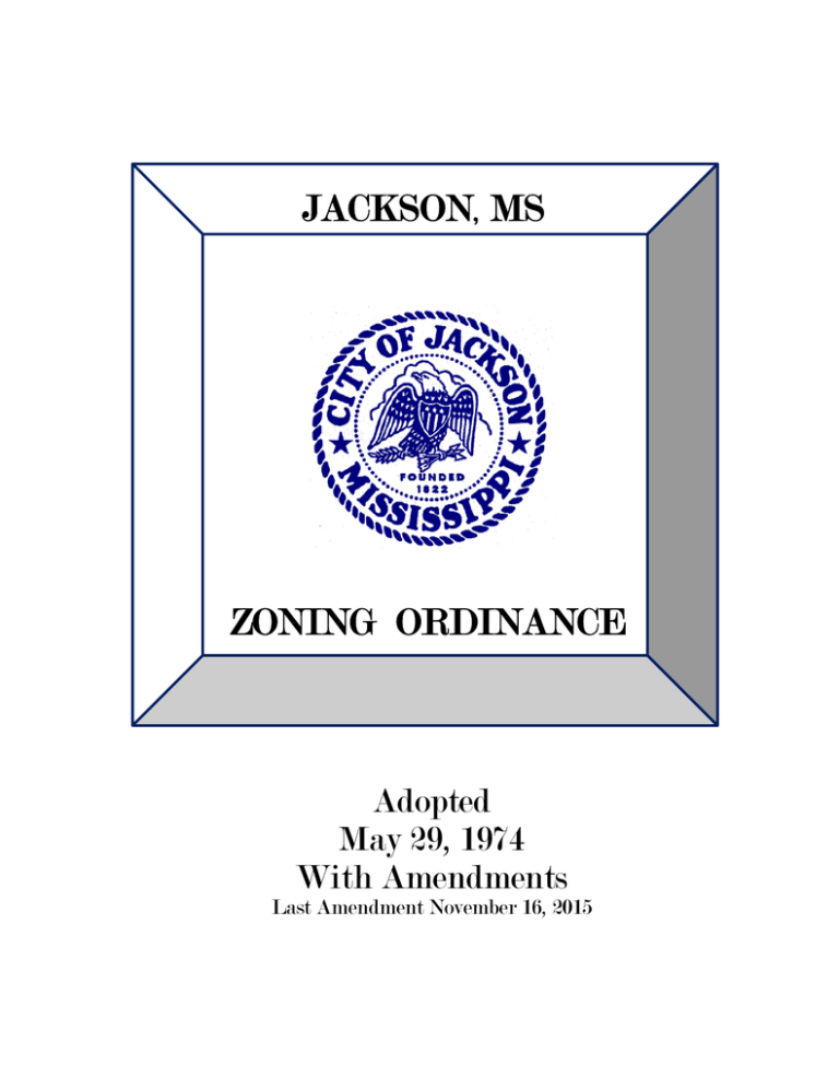 JACKSON, MS ZONING ORDINANCE