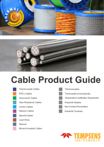 Cable Product Guide - Tempsens Instruments
