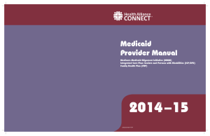 Medicaid Provider Manual
