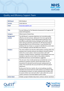 Current Pathway for Pre Operative Assessment for Surgeries Off
