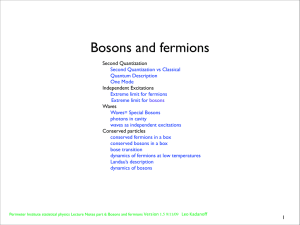 Bosons and fermions