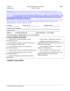 Criteria 3 sheets