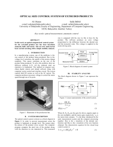OPTICAL SIZE CONTROL SYSTEM OF EXTRUDED PRODUCTS