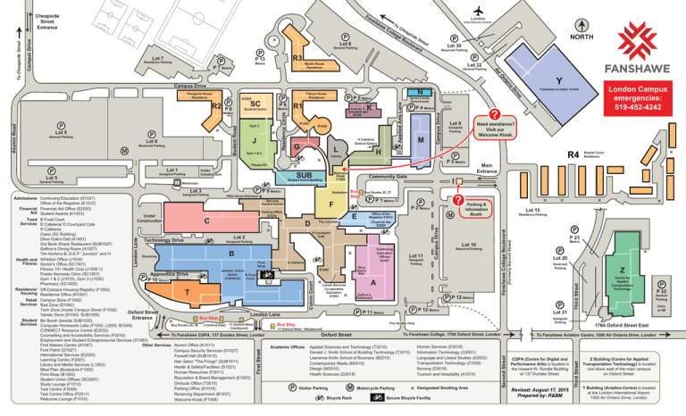 Fanshawe College Campus Map Campus Map - Fanshawe College