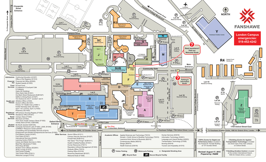 High Tech Campus Map Campus Map - Fanshawe College