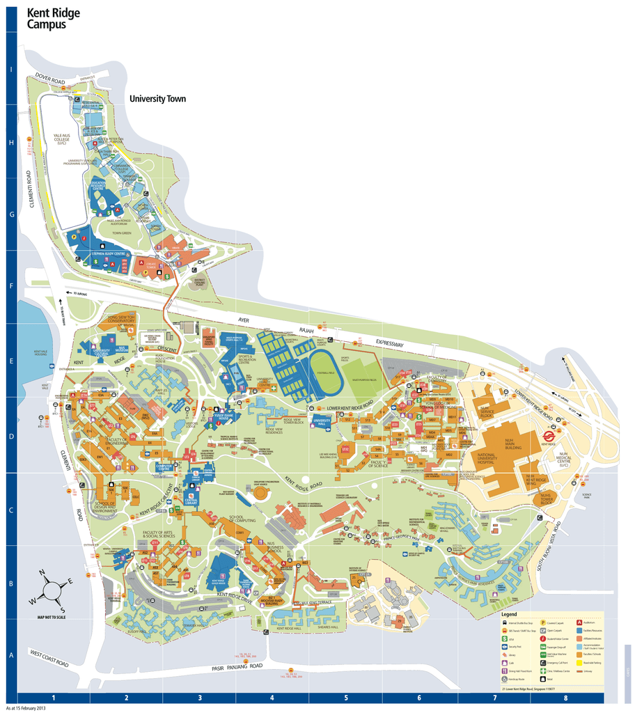 National University Of Singapore Map Nus Campus Map - National University Of Singapore