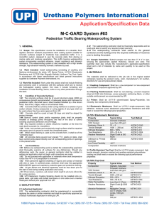 M-C-GARD System #65: Waterproofing Specification