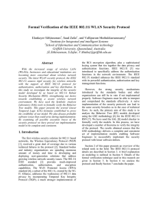 Formal Verification of the IEEE 802.11i WLAN Security Protocol