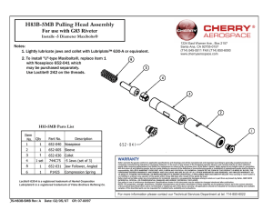 H83B-5MB Pulling Head Assembly Parts List