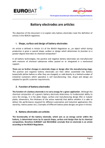Battery electrodes are articles