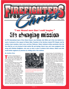 life changing mission - Firefighters For Christ