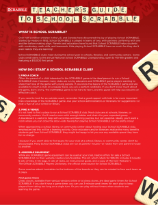 School Scrabble Club: A Teacher's Guide to Starting a Club