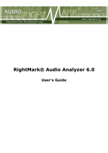 RMAA 6.0 User`s Guide - RightMark Audio Analyzer