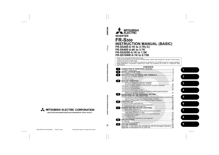 FR-S500 INSTRUCTION MANUAL (BASIC)