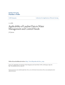 Applicability of Landsat Data to Water Management - Purdue e-Pubs