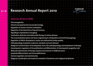 Moleculair Geneeskunde Onderzoeksrapport 2010