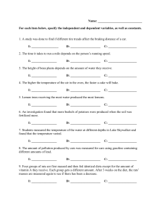 worksheet year 8 science experimental variables and data through the