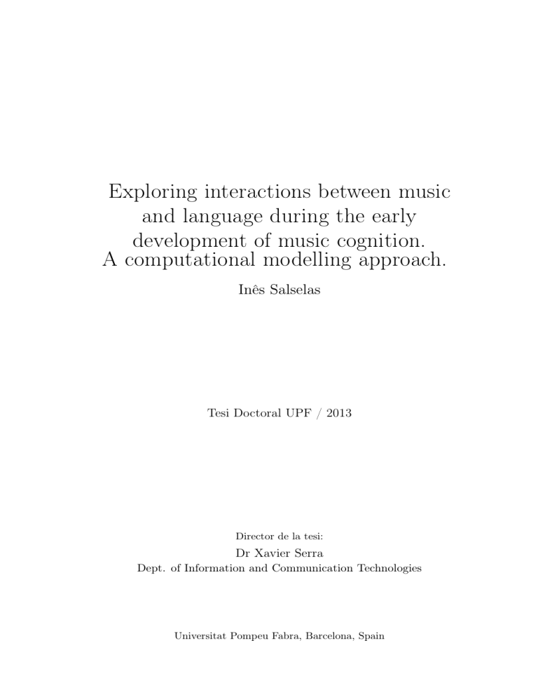 Exploring interactions between music and language during the early ...