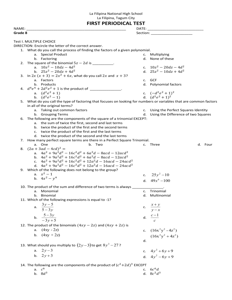 Grade-8-First-Grading