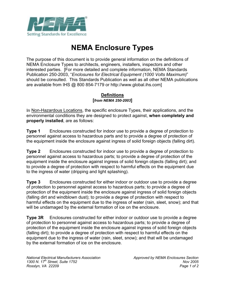 Nema-enclosure-types