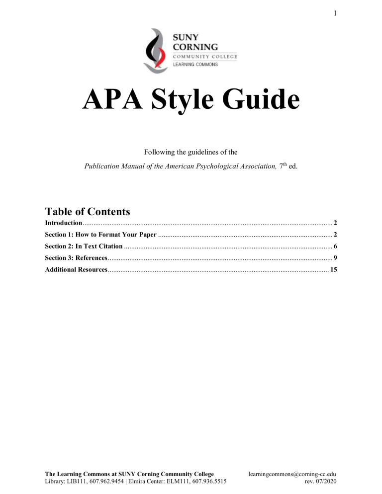 apa style guide essay