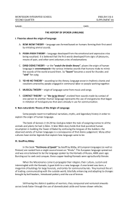 History of Spoken Language: Theories & Evolution