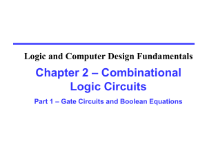 Combinational Logic Circuits: Gate Circuits & Boolean Equations