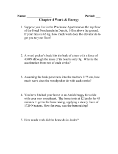 Work & Energy Worksheet: Physics Problems