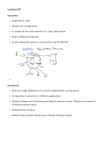 Monolithic vs Distributed Systems Lecture Notes