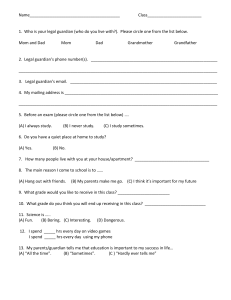 Student Questionnaire: Home Life, Study Habits, & Science