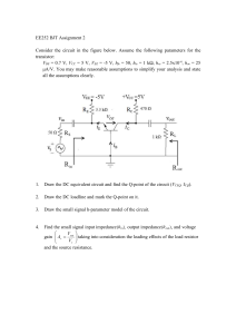 BJT Circuit Analysis Assignment: Q-Point, Impedance, Gain