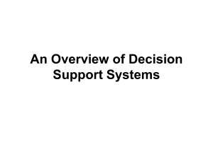 Decision Support Systems (DSS) Overview