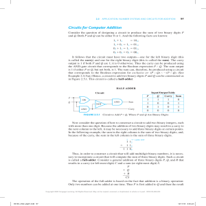 Computer Addition Circuits: Half & Full Adders