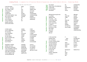 Transition Words & Conjunctions List | Cohesive Devices