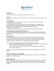 Sputnik V Vaccine: Info, Contraindications, & Precautions