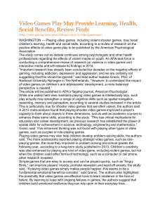Video Games Benefits: Learning, Health, Social Skills Review