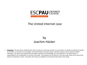 United Internet Case Study: Financial Analysis