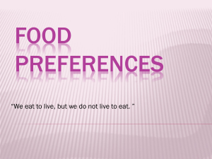 Food Preferences: Taste, Texture, and Health Habits