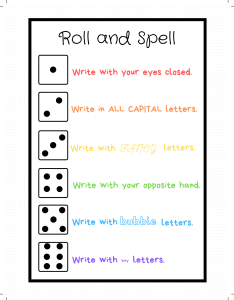 Roll and Spell: Fun Spelling Activity for Kids
