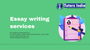 Essay Writing Services - Tutors India Presentation