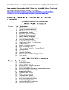 Intermediate Accounting Test Bank, 14th Edition
