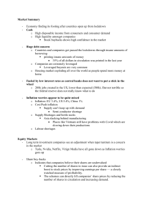 Market Summary: Economy, Debt, Inflation, Equity, Bonds, Commodities