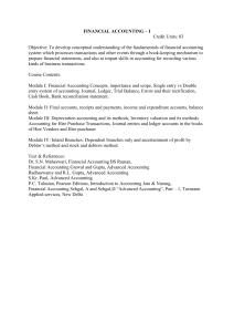 Financial Accounting I Course Syllabus