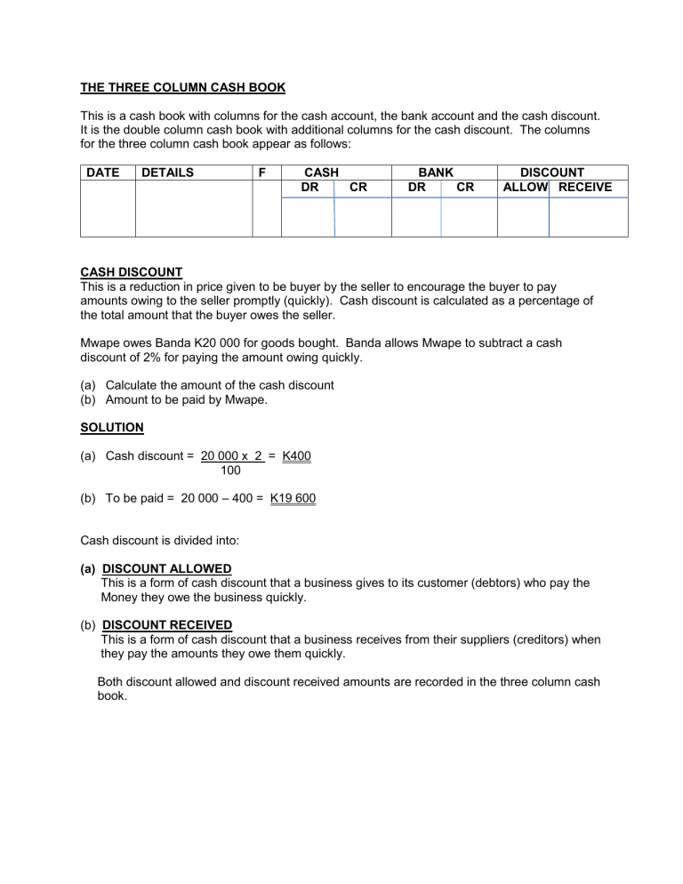 THE THREE COLUMN CASH BOOK (1)