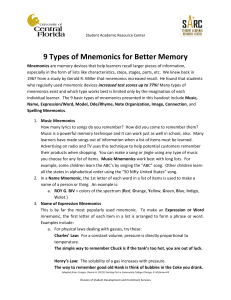 9 Types of Mnemonics