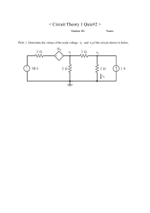 Circuit Theory 1 Quiz: Node Voltage, Mesh Current, Thevenin