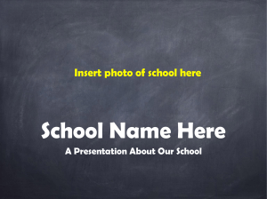 School Staff Roles: An Elementary School Presentation